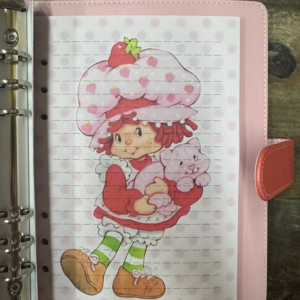 Strawberry Shortcake A5 Binder w/ matching stationery paper